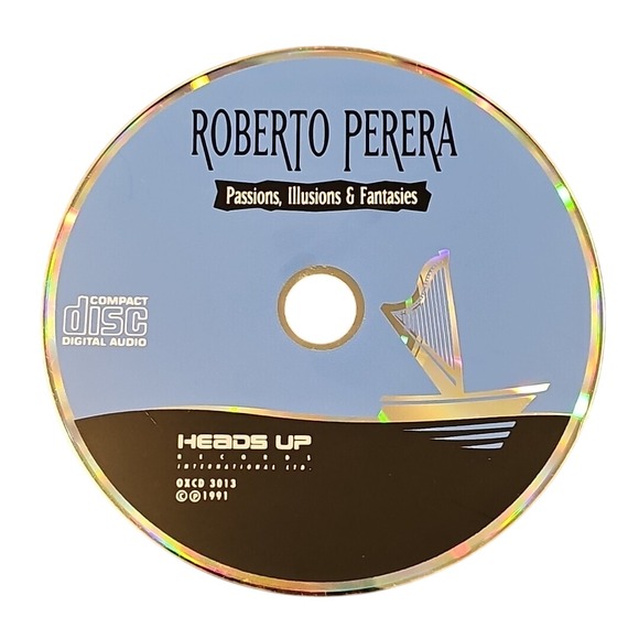 Roberto Perera Passions Illusions &‎ Fantasies CD Disc Only 1991 Jazz Latin Harp - Picture 2 of 5